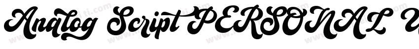 Analog Script PERSONAL USE字体转换